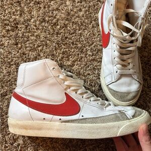Nike White and Red Blazers